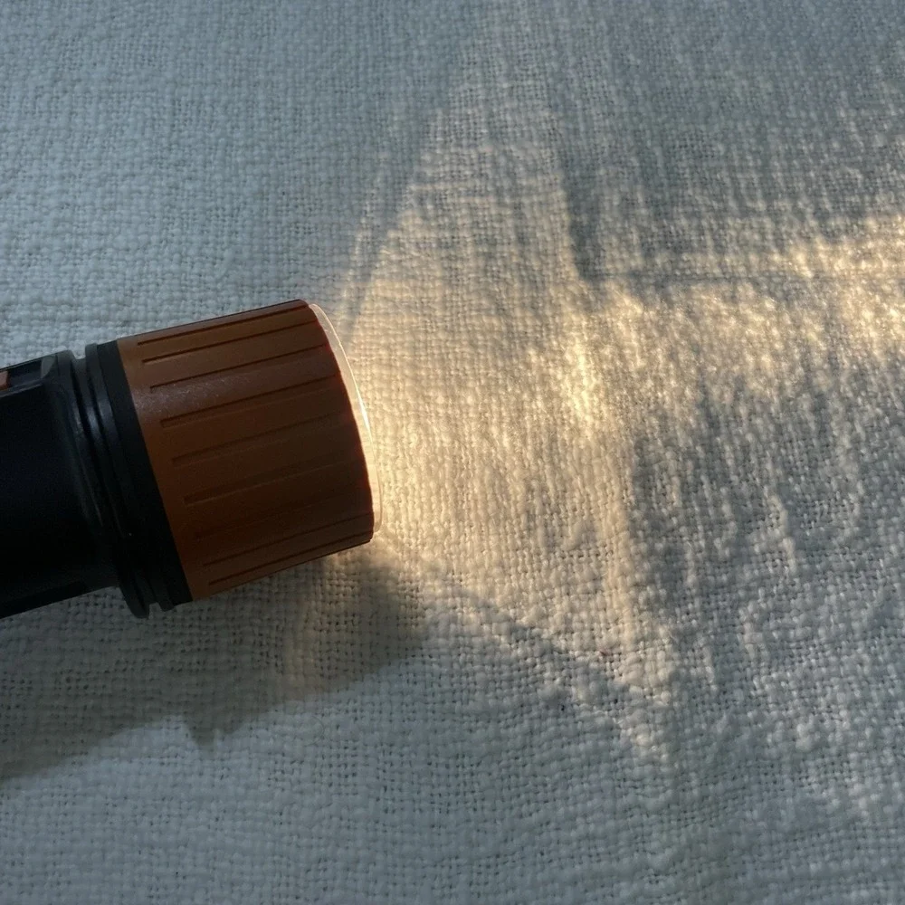 Vintage Duracell Durabeam With Working Bulb Brown Orange 70's Style Plastic 2x D
